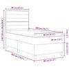 vidaXL Boxspringbett mit Matratze Schwarz 80 x 200 cm Stoff