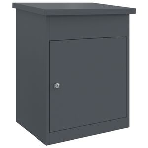 vidaXL Paketdrop-Box mit Speicher Anthrazit 47,5 x 38 x 59 cm Stahl