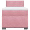 vidaXL Boxspringbett mit Matratze Rosa 90x190 cm Samt