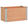vidaXL Hochbeet Braun 100 x 50 x 54 cm alu.