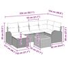 vidaXL Gartensofa-set mit Speicher 7 pcs Schwarz Poly-Rattan