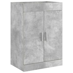 vidaXL Badunterschrank Betongrau 56 x 37,5 x 81 cm Holzwerkstoff