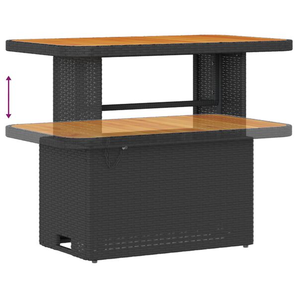 vidaXL Gartensofa-set mit Kissen 12 pcs Schwarz Poly-Rattan