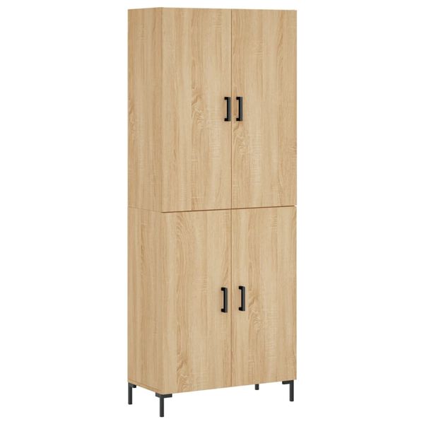vidaXL Highboard Sonoma-Eiche 69,5x34x180 cm Holzwerkstoff
