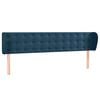 vidaXL Kopfteil mit Ohren Dunkelblau 163x23x78/88 cm Samt