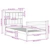 vidaXL Massivholzbett mit Regal ohne Matratze Wachsbraun 75x190 cm