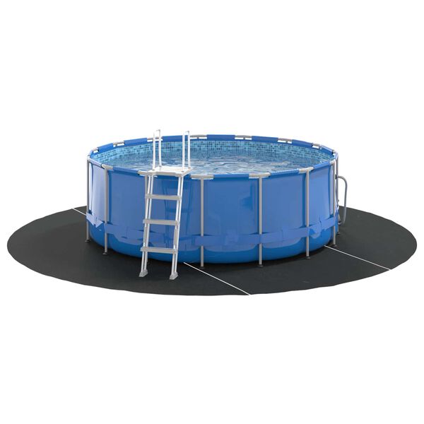 vidaXL Bodenfolie f&uuml;r Pools Schwarz &Oslash; 306 cm Vliesstoff