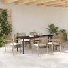 vidaXL Garten Essgruppe 7 pcs Beige Poly-Rattan
