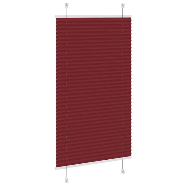 vidaXL Plissee Bordeauxrot 80x100 cm Stoffbreite 79,4 cm Polyester