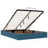 vidaXL Ottoman-Bett mit Matratze & LEDs Dunkelblau 140x190 cm Samt