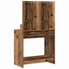 vidaXL Schminktisch mit Regal Altholz 75,5 x 41 x 135 cm Holzwerkstoff