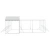 vidaXL Outdoor-Hundezwinger mit Dach Silbern 10x6x2,5 m Stahl Verzinkt