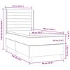 vidaXL Boxspringbett mit Matratze & LED Taupe 90x190 cm Stoff
