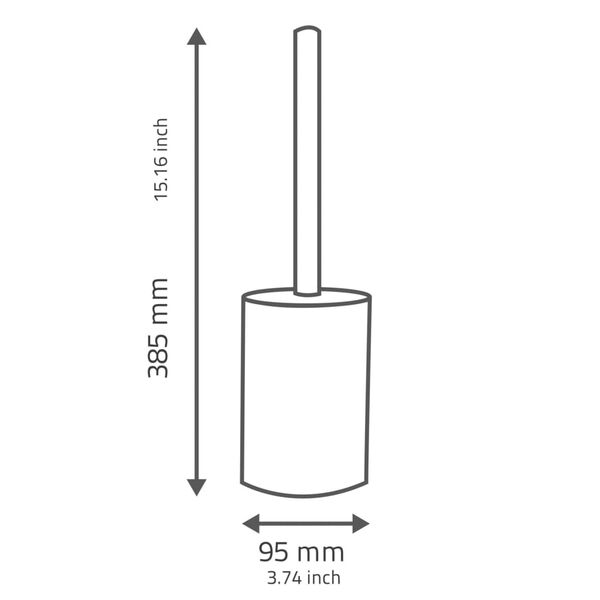 RIDDER Toilettenb&uuml;rste mit Halter Ziegel Wei&szlig;