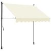 vidaXL Markise Einziehbar Creme 250x150 cm Stoff und Stahl