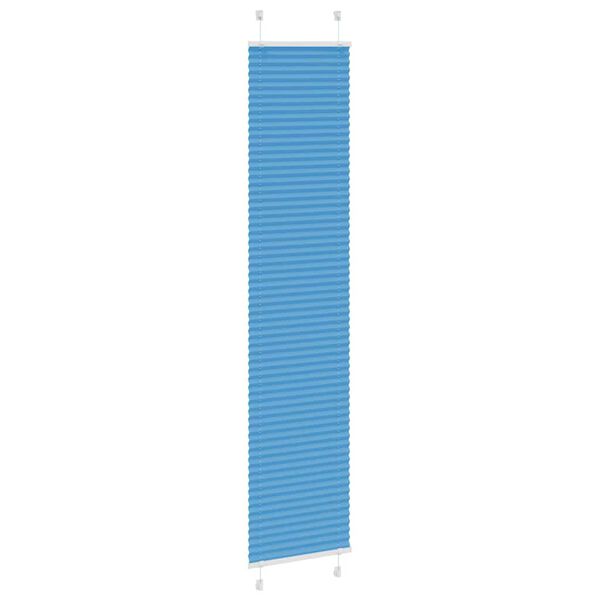 vidaXL Plissee Blau 40x200 cm Stoffbreite 39,4 cm Polyester