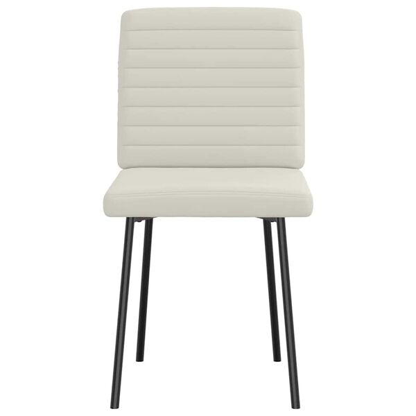 vidaXL Esszimmerst&uuml;hle 4 Stk. Creme Samt
