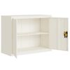 vidaXL Aktenschrank Wei&szlig; 90x40x110 cm Stahl