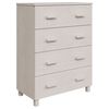 vidaXL Sideboard HAMAR Wei&szlig; 79x40x103,5 cm Massivholz Kiefer