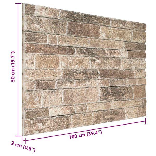 vidaXL Wandpaneele 10 pcs Mehrfarbig 100 x 50 cm EPS-Schaum