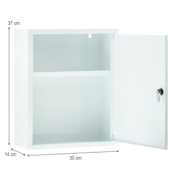FIRST AID ONLY Erste-Hilfe-Schrank 30x14x37 cm Wei&szlig;