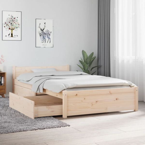 vidaXL Bett mit Schubladen 90x190 cm