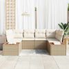 vidaXL Gartensofa-set mit Kissen 6 pcs Beige Poly-Rattan