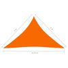 vidaXL Sonnensegel Oxford-Gewebe Dreieckig 3x3x4,24 m Orange