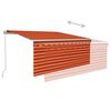 vidaXL Markise Manuell Einziehbar mit Rollo 3,5x2,5 m Orange Braun