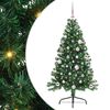 vidaXL K&uuml;nstlicher vorbeleuchteter Weihnachtsbaum Gr&uuml;n 150 cm PVC