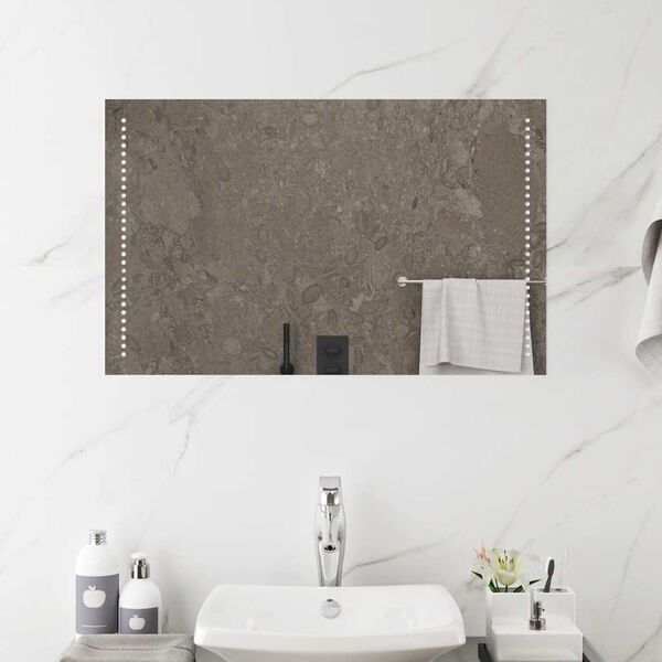 vidaXL LED-Badspiegel 80x50 cm