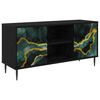 vidaXL TV-Schrank WIJHE 102 x 33 x 51 cm Schwarz Eichen-Optik