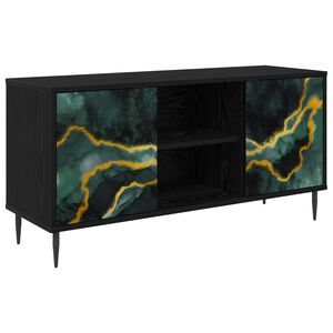 vidaXL TV-Schrank WIJHE 102 x 33 x 51 cm Schwarz Eichen-Optik