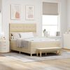 vidaXL Boxspringbett mit Matratze Creme 140 x 190 cm Stoff
