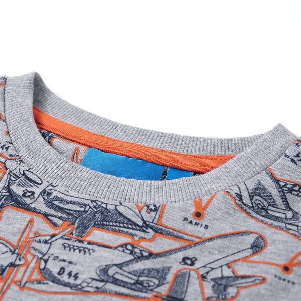 Kinder-Sweatshirt Grau Melange 140