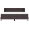 vidaXL Boxspringbett mit Matratze Dunkelbraun 180 x 200 cm Stoff