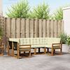 vidaXL Outdoor-Sofagarnitur mit Kissen 6 pcs Natur und Creme