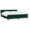 vidaXL Boxspringbett mit Matratze Dunkelgr&uuml;n 180x210 cm Samt