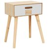 vidaXL Nachttisch mit Schublade 44x30x58,5 cm Massivholz Kiefer