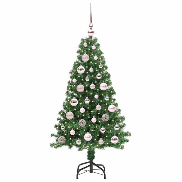 vidaXL K&uuml;nstlicher Weihnachtsbaum mit 150 LEDs mit St&auml;nder Gr&uuml;n 120 cm