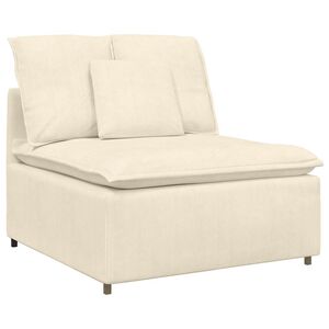 vidaXL Modulares Sofa Mittelmodul mit Kissen Creme 100 cm