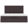 vidaXL Ottoman-Bett mit Matratze Dunkelbraun 160x200 cm Stoff