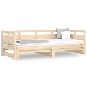 vidaXL Tagesbett Ausziehbar Massivholz Kiefer 2x(90x200) cm