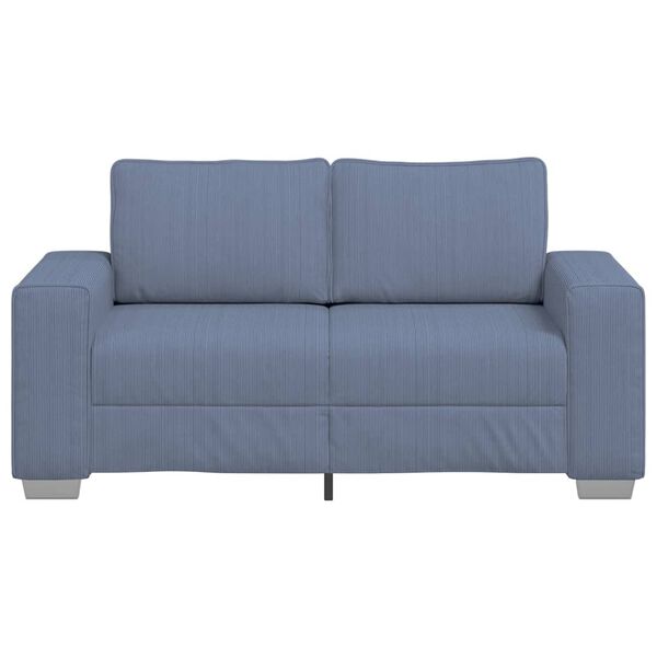 vidaXL Zweisitzer-Sofa Blau 160x77x82 cm Cordstoff
