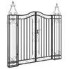 vidaXL Gartentor Schwarz 121x8x100 cm Schmiedeeisen
