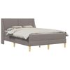 vidaXL Bettgestell mit Matratze Taupe 140 x 190 cm Polyester