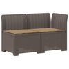 vidaXL 2-Sitzer Garten-Sofa mit Kissen Rattan-Look PP Hellgrau