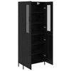 vidaXL Highboard Schwarz Eichen-Optik 69,5 x 34 x 180 cm Holzwerkstoff