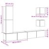 vidaXL 5-tlg. TV-Schrank-Set Wandmontage Artisan-Eiche Holzwerkstoff