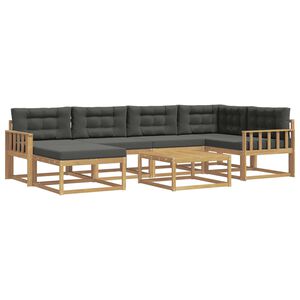 vidaXL Outdoor-Sofagarnitur 7 stk. Wei&szlig; und Anthrazit